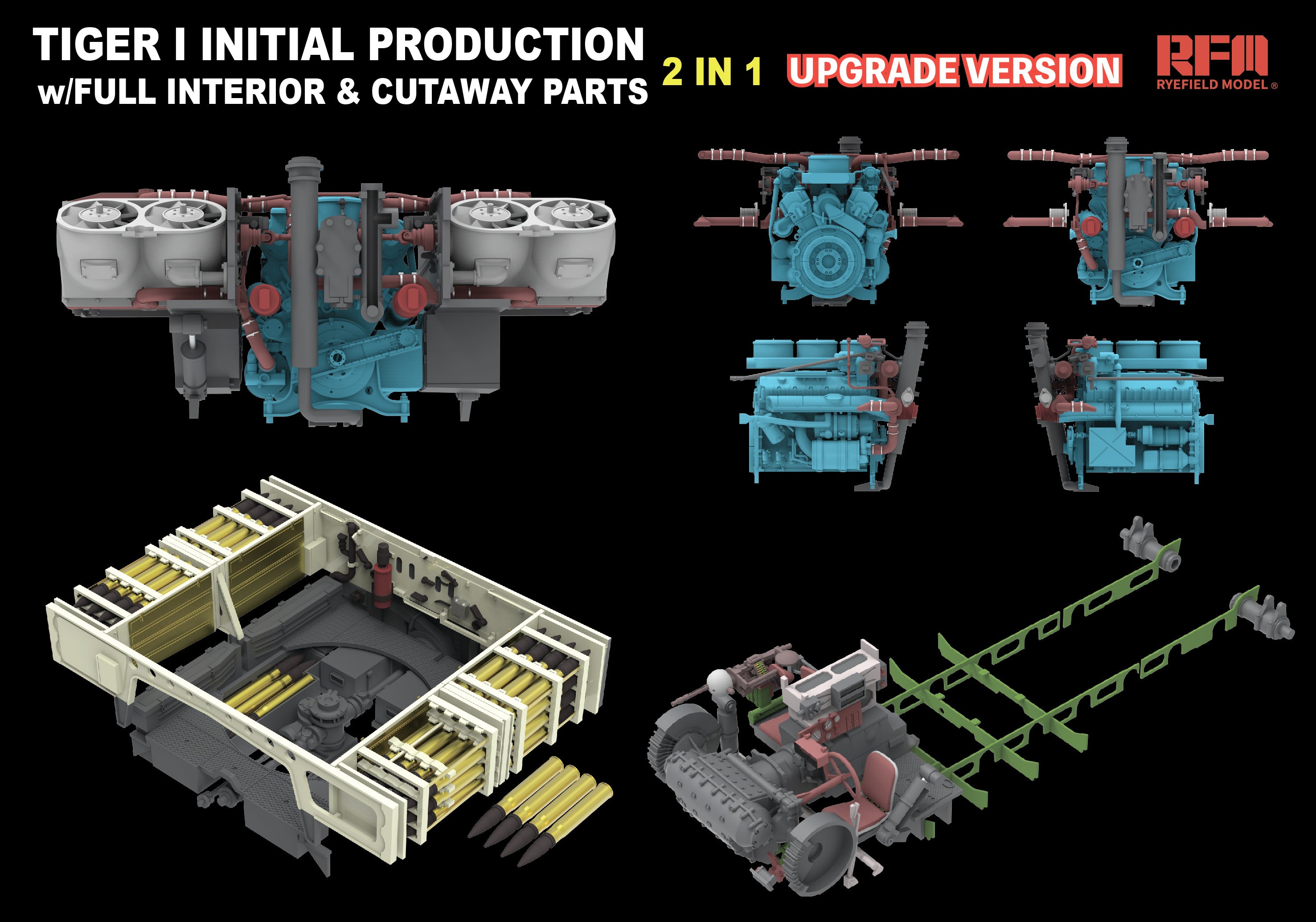 RFM: 1/35 Pz.Kpfw. VI Ausf. E Tiger I Initial Production Upgrade Edition (w/Full Interior & Cutaway Parts)