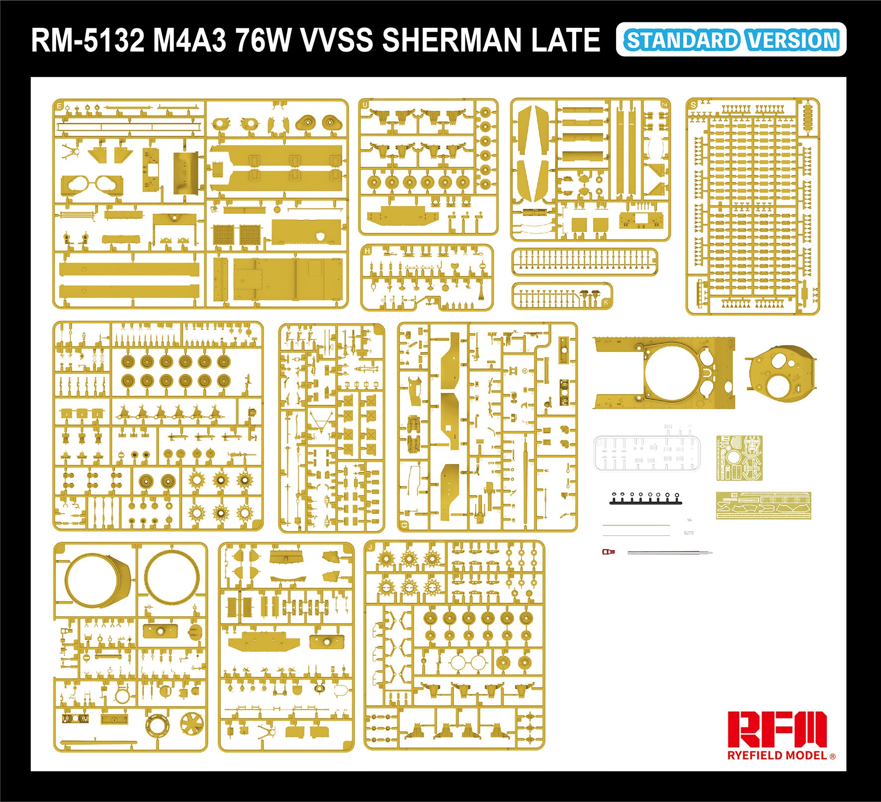 RFM: 1/35 M4A3 Sherman 76W VVSS Late Standard Version