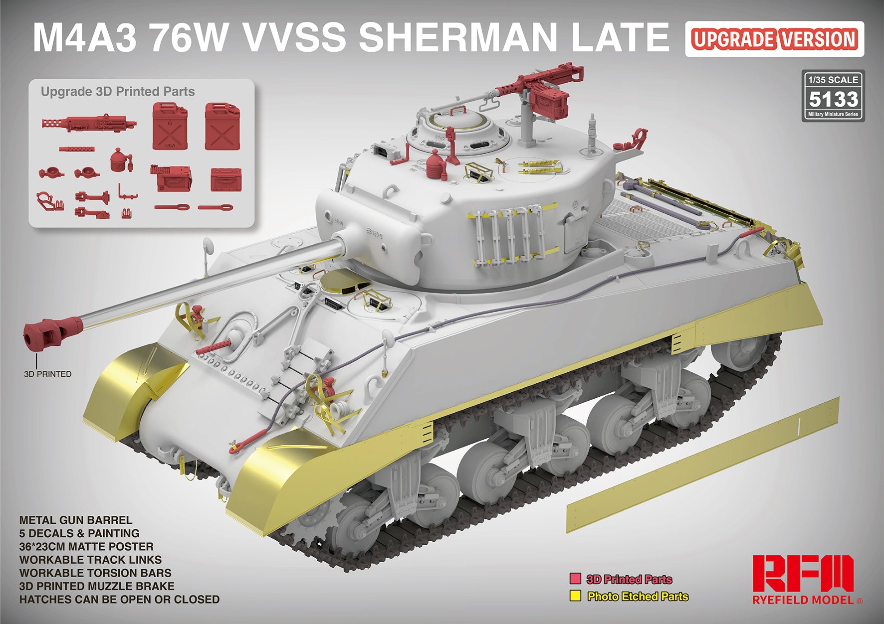 RFM: 1/35 M4A3 Sherman 76W VVSS Late Upgrade Version