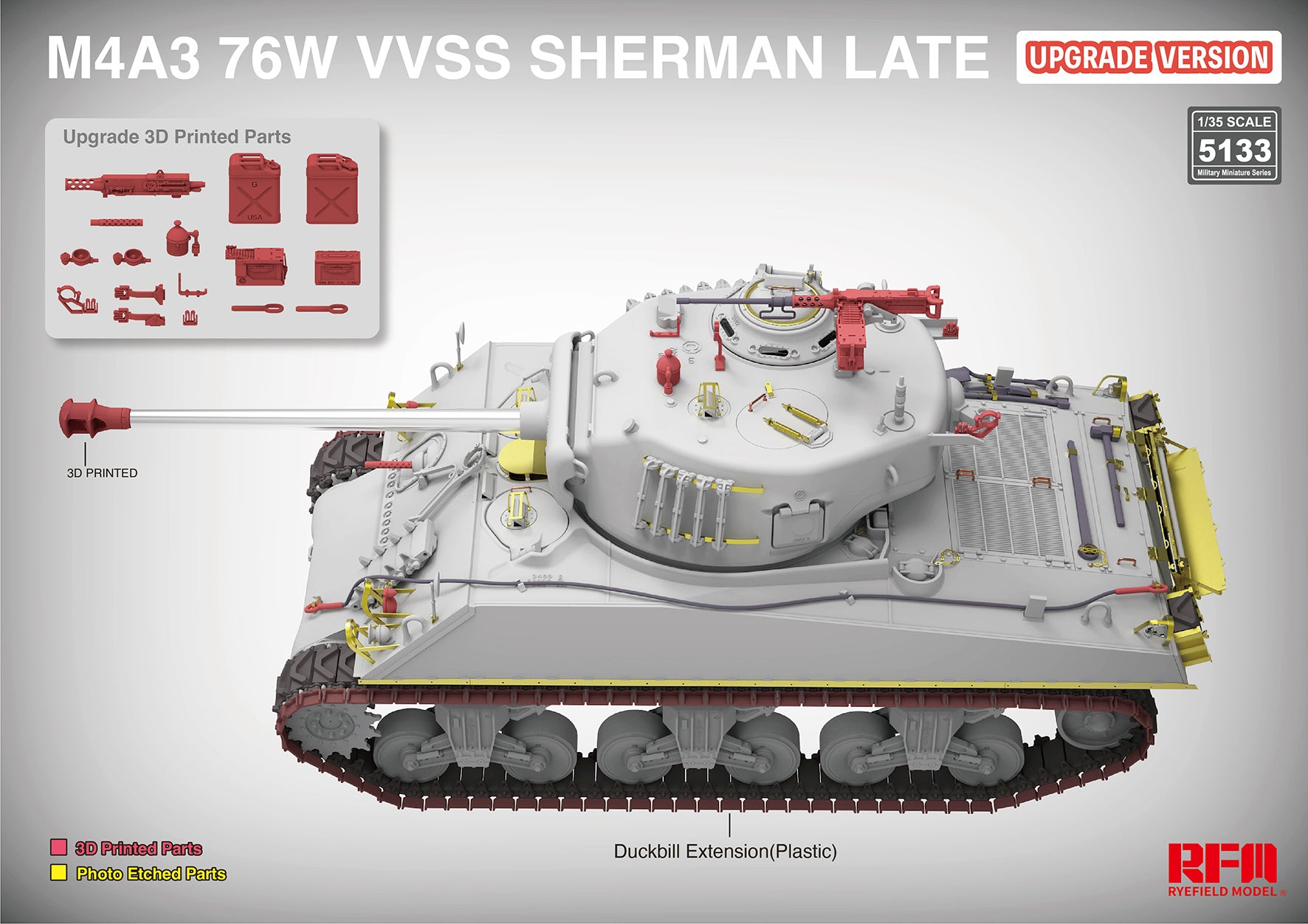 RFM: 1/35 M4A3 Sherman 76W VVSS Late Upgrade Version