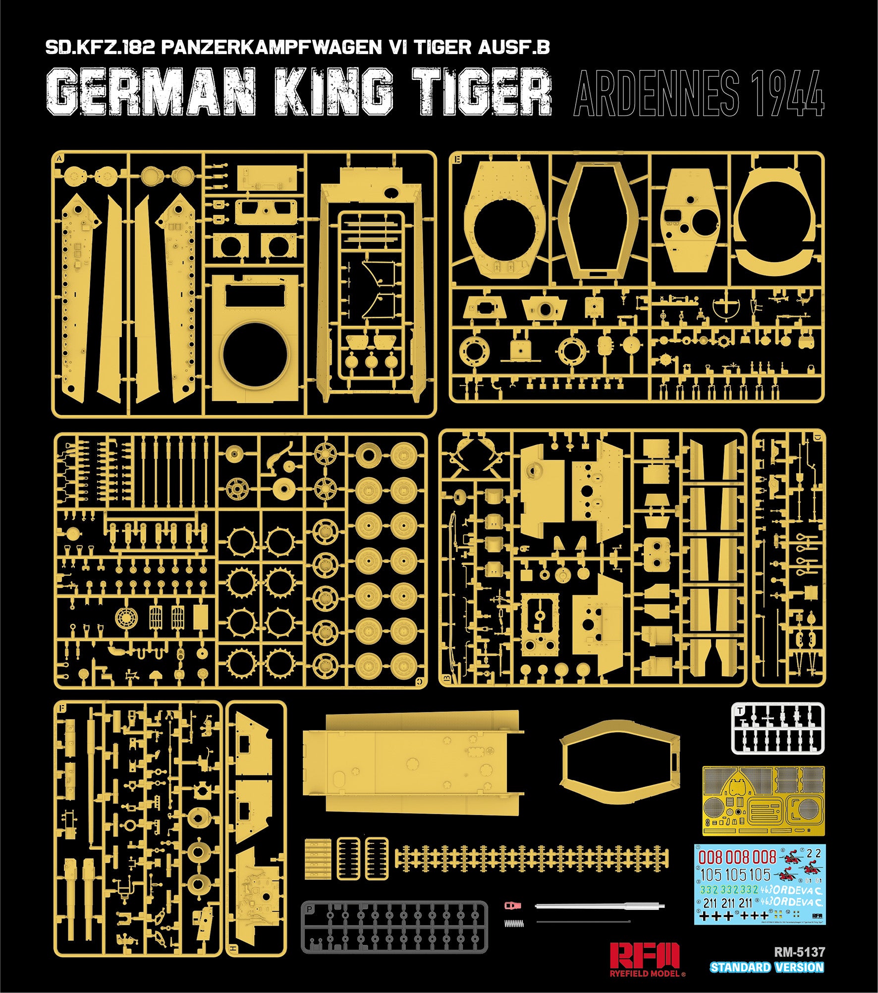 RFM: 1/35 Sd.Kfz. 182 Pz.Kpfw.VI Ausf.B German King Tiger Ardennes 1944 (Standard Version)
