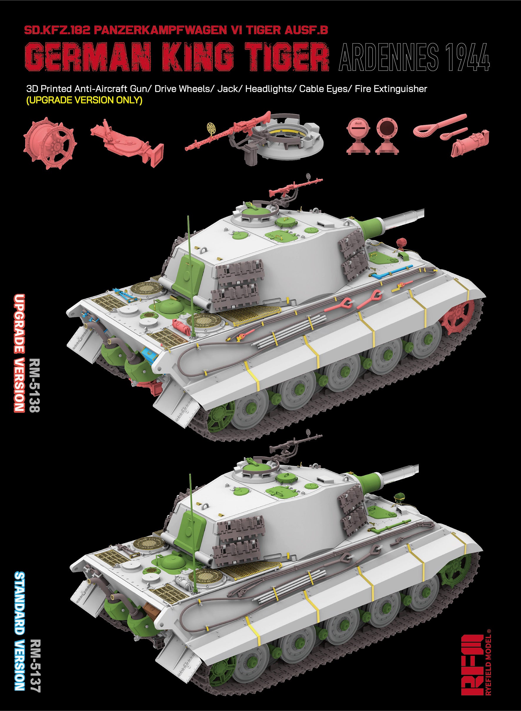 RFM: 1/35 Sd.Kfz. 182 Pz.Kpfw.VI Ausf.B German King Tiger Ardennes 1944 (Standard Version)
