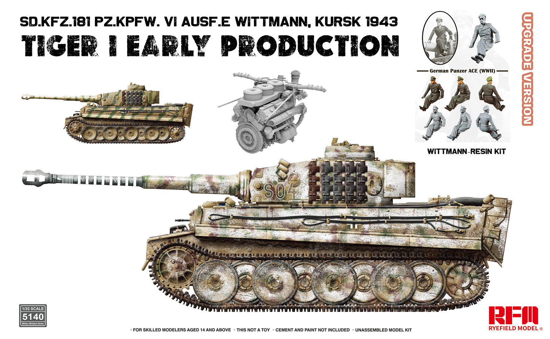 RFM: 1/35 Sd.Kfz.181 Pz.Kpfw. VI Ausf. E Tiger I Early Production Kursk 1943 (Upgrade Version)