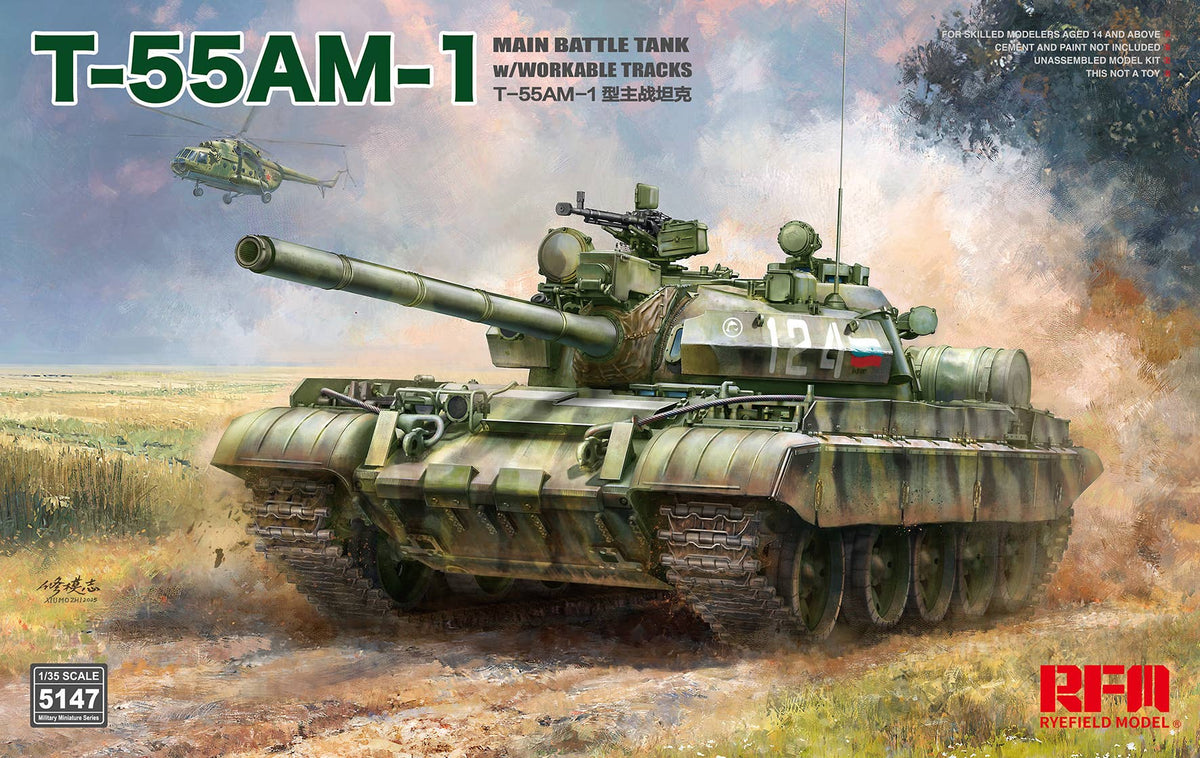 RFM: 1/35 T-55AM-1 Main Battle Tank w/ workable tracks