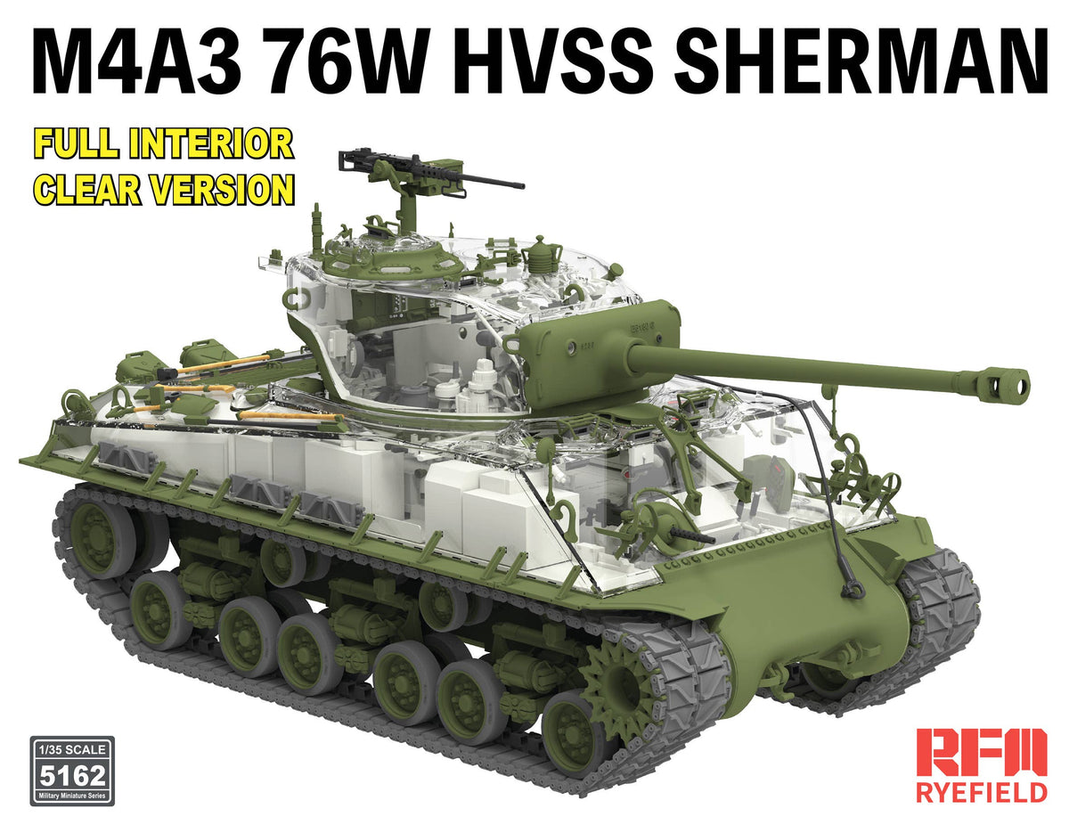 RFM: 1/35 M4A3 76W HVSS SHERMAN Full Interior / Clear Version