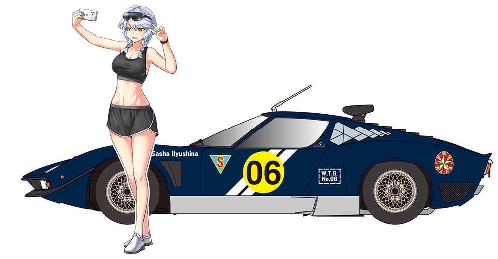 Hasegawa 1/24 Wild Tamago Girls No.06 Lamborghini Iota SVR "Sasha Ilyushina" w/ Figure