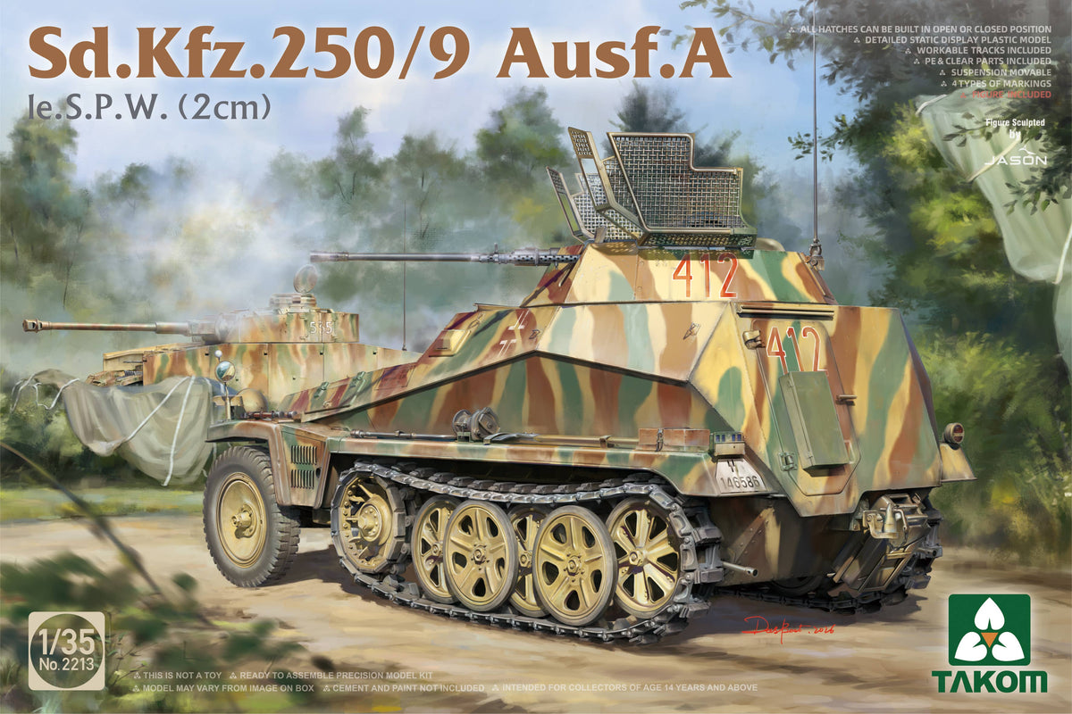 Takom: 1/35 Sd.Kfz. 250/9 Ausf. A le.S.P.W. (2 cm)