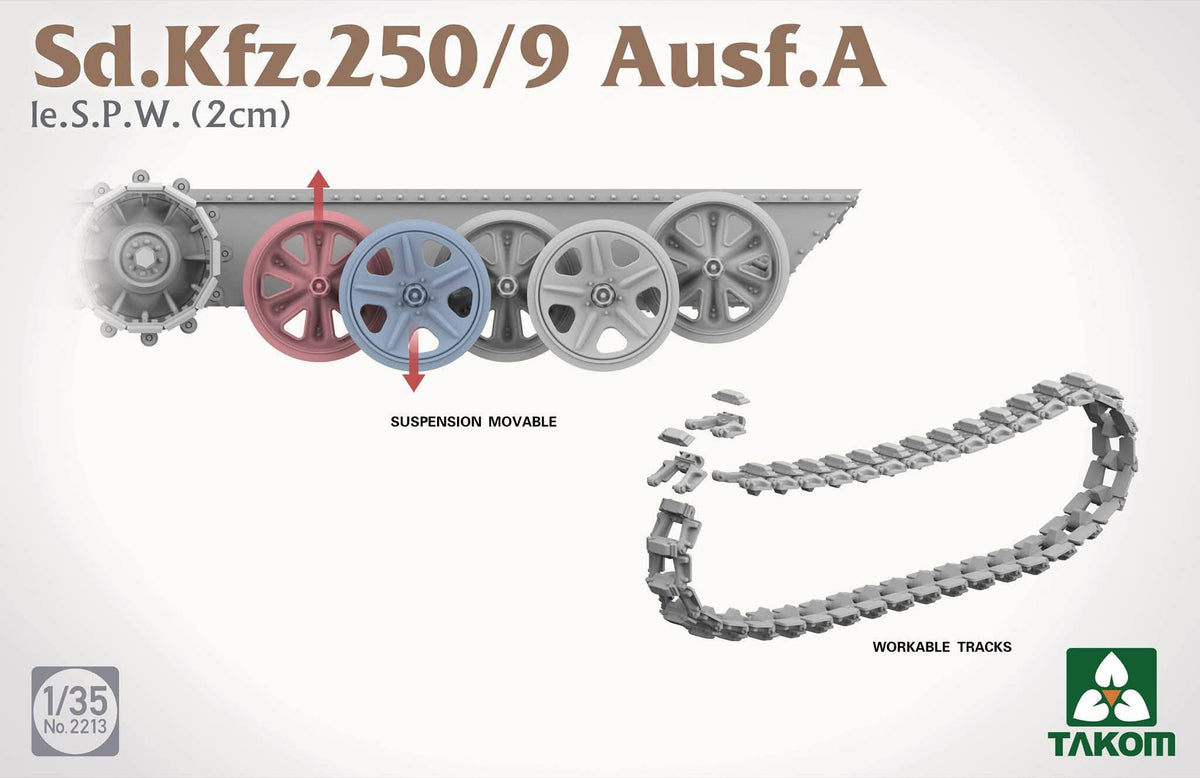 Takom: 1/35 Sd.Kfz. 250/9 Ausf. A le.S.P.W. (2 cm)