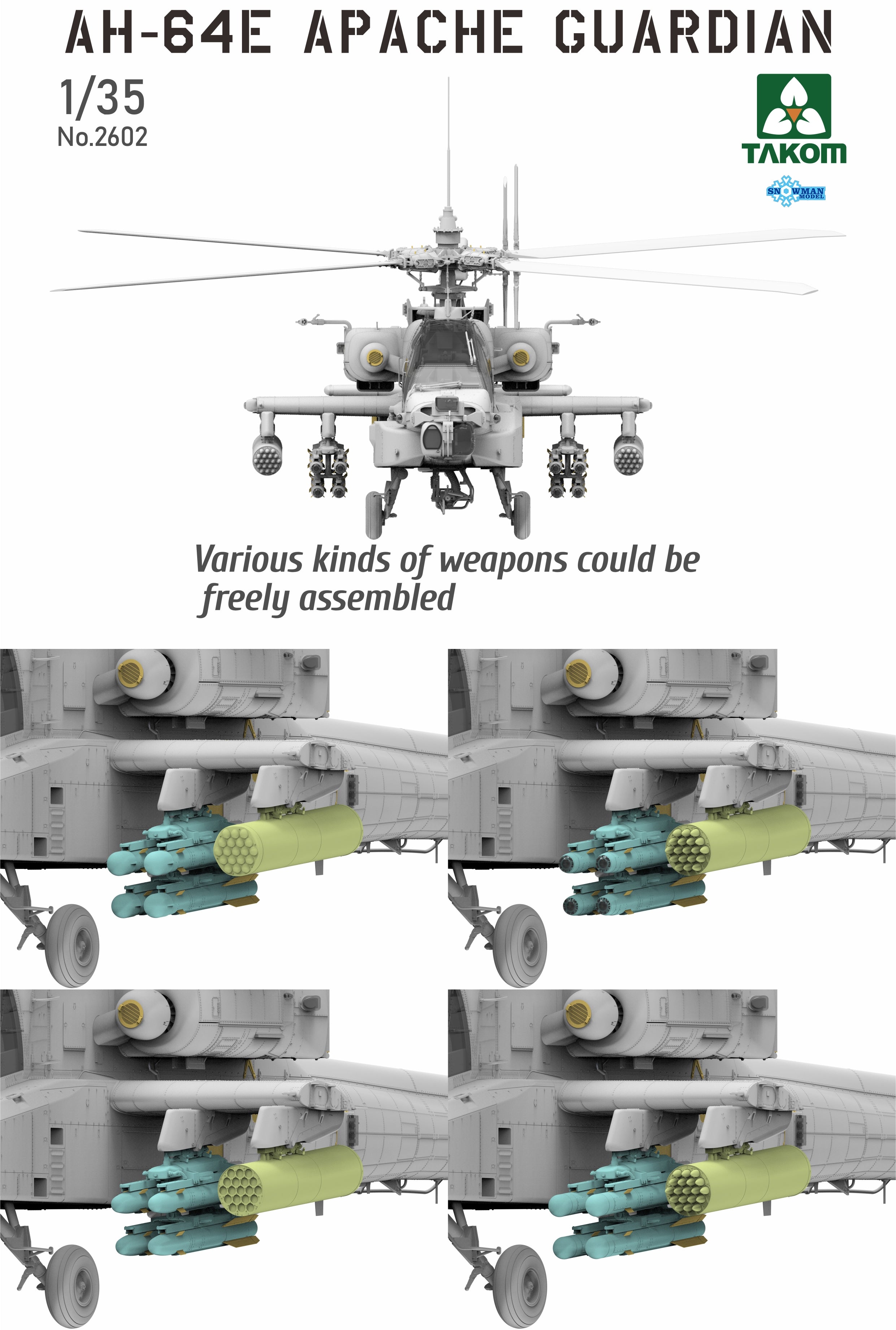 Takom: 1/35 AH-64E Apache Guardian Attack Helicopter