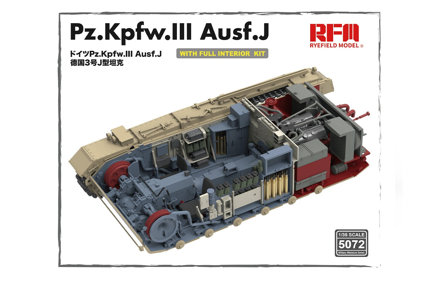 RFM: 1/35 Panzer Pz.Kpfw.III Ausf.J, Full Interior