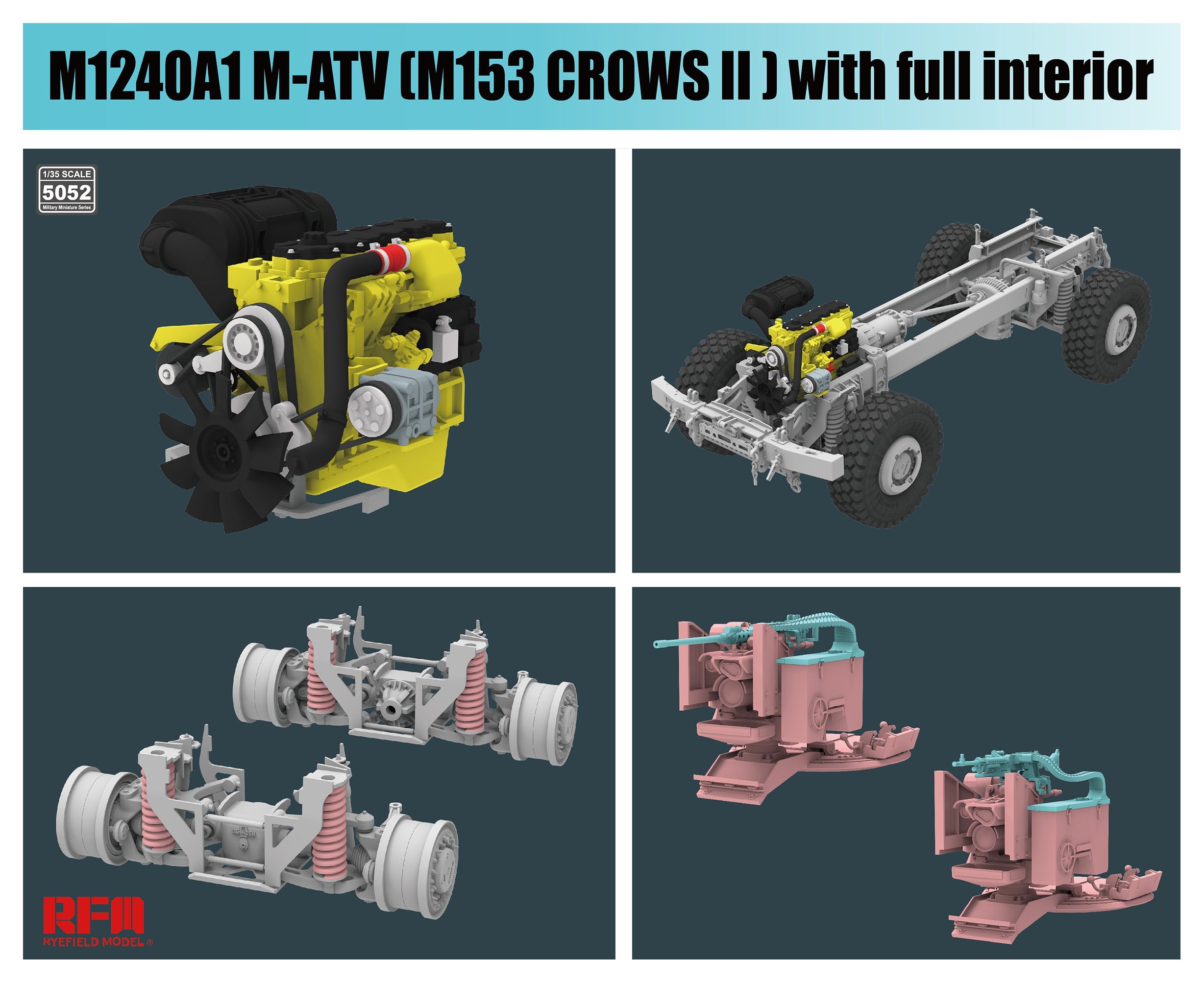 RFM: 1/35 M1240A1 M-ATV (M153 CROWS II), Full Interior