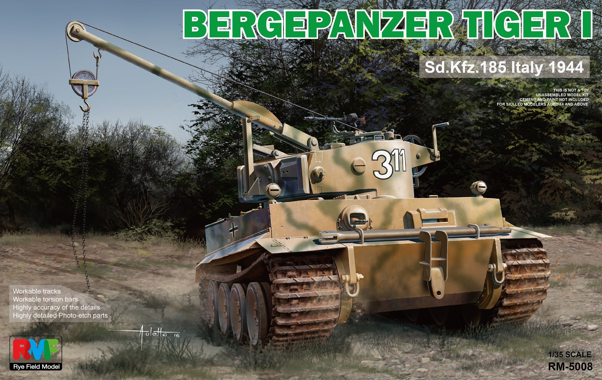 RFM: 1/35 Bergepanzer Tiger 1 Sd.Kfz.185 Italy 1944