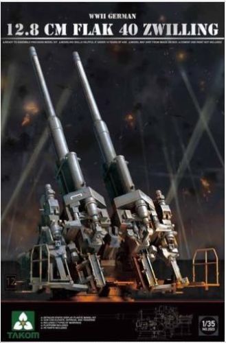 Takom: 1/35 WWII German 12.8 CM Flak 40 Zwilling