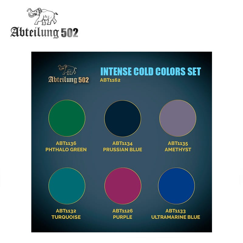 Abteilung502 High Quality Dense Acrylic: Intense Cold Colors Set