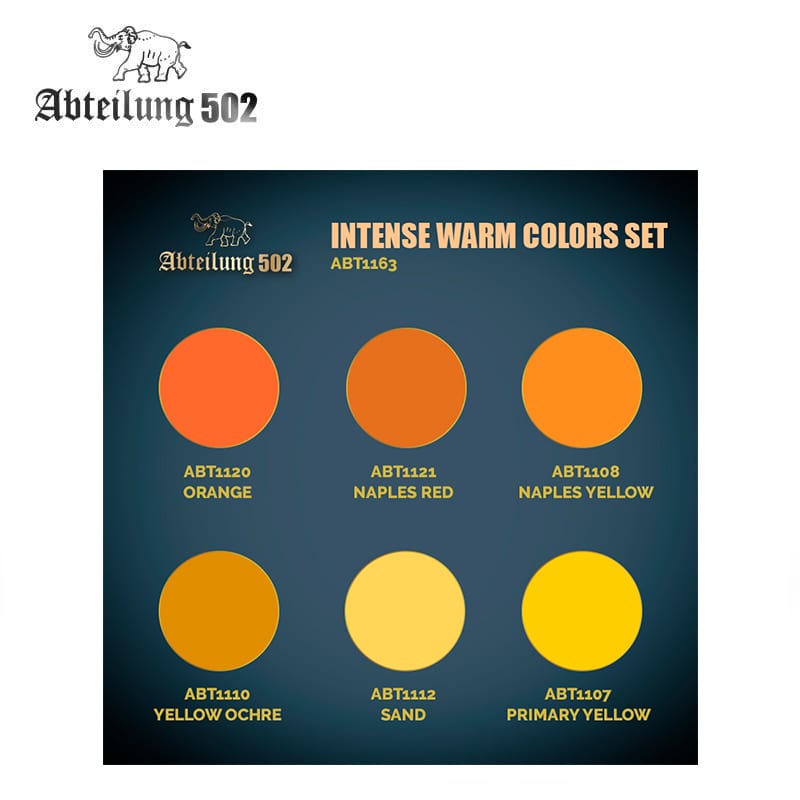 Abteilung 502 High Quality Dense Acrylic: Intense Warm Colors Set