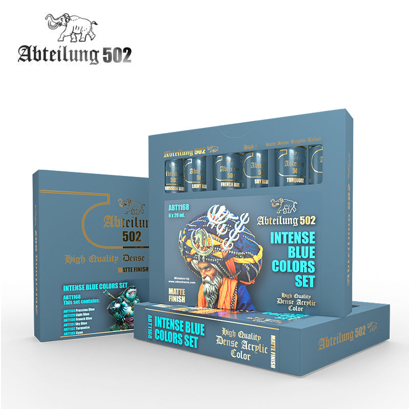 Abteilung 502 High Quality Dense Acrylic: Intense Blue Colors Set