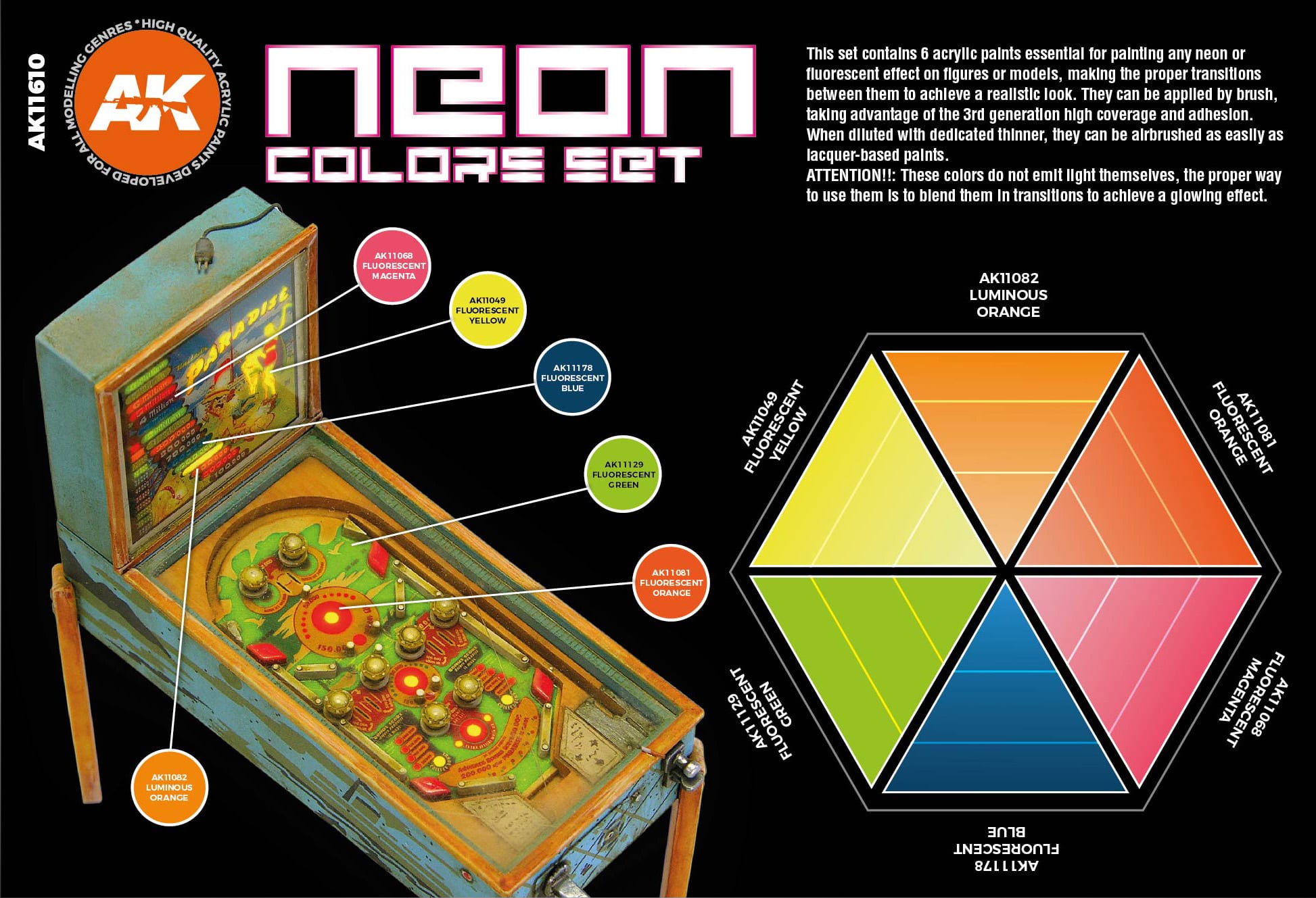 AK11610: Neon Paint Set