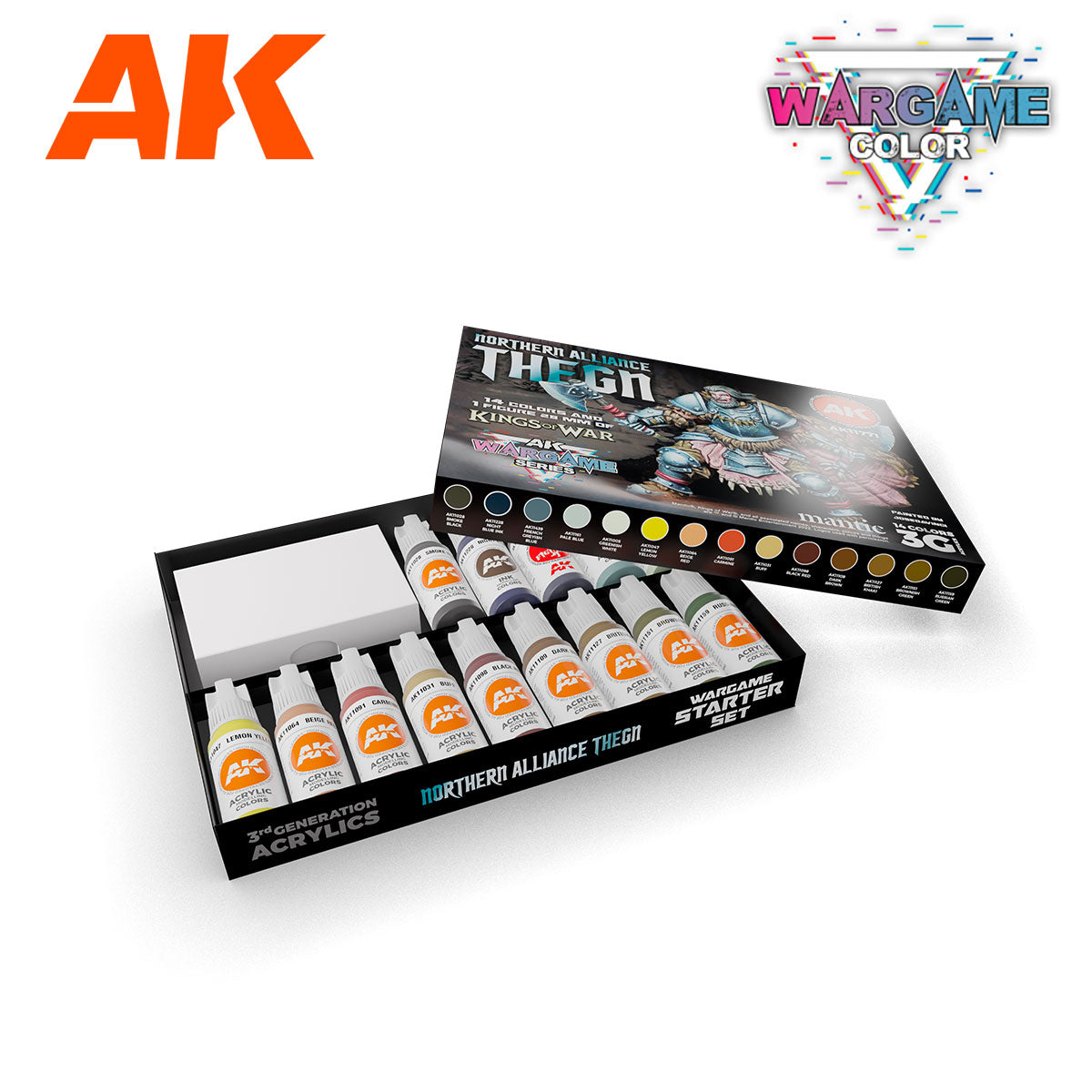 AK11771: Wargame Series Signature Starter Set- Northern Alliance Theg, 14 Colors & 1 Figure