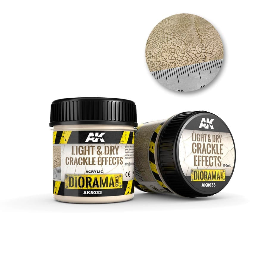 AK8033: Diorama - Light & Dry Crackle Effects (100mL)