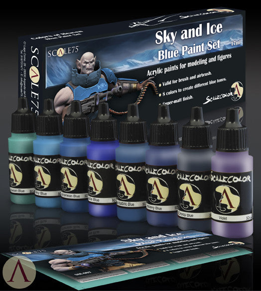 Scale75: Sky And Ice Blue Paint Set