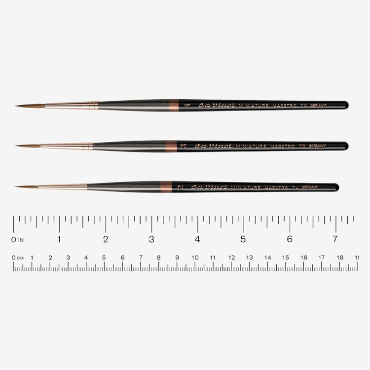Da Vinci: Series 70 Miniature Maestro Kolinsky Brush - Extra Pointed, Long Handle