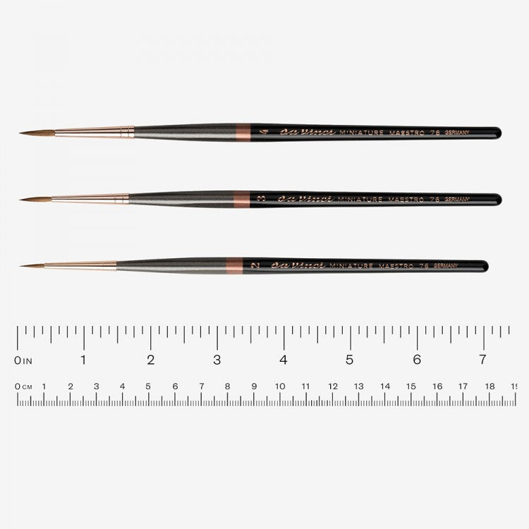 Da Vinci: Series 76 Miniature Maestro Kolinsky Brush - Pointed, Short Handle