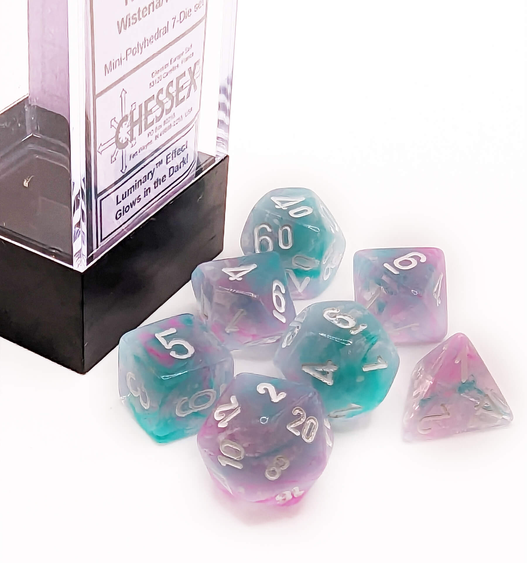 Chessex Mini Dice Series 2 (Nebula Wisteria) | 10mm TTRPG Dice Set CHX20545