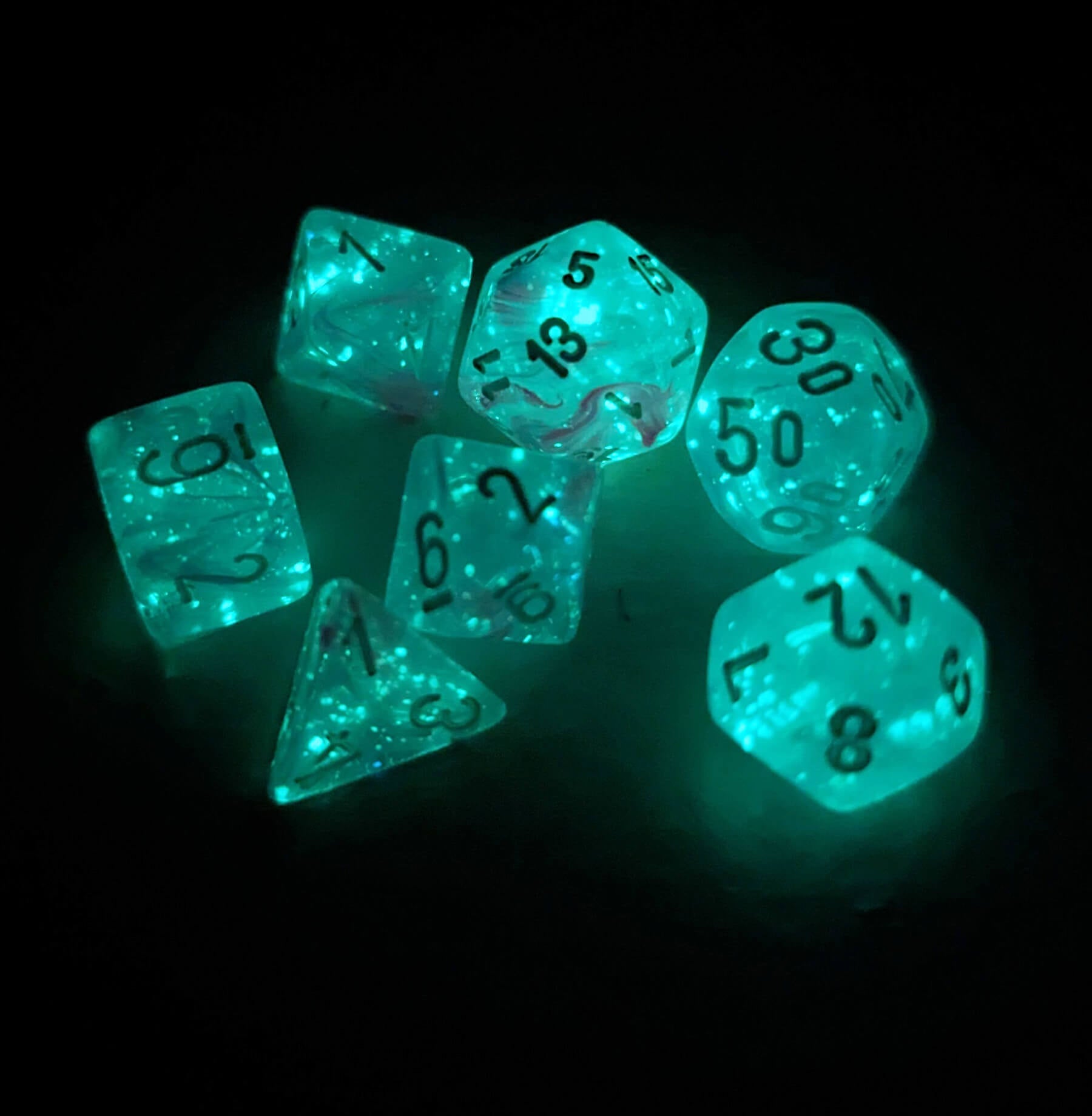 Chessex Mini Dice Series 2 (Nebula Wisteria) | 10mm TTRPG Dice Set CHX20545
