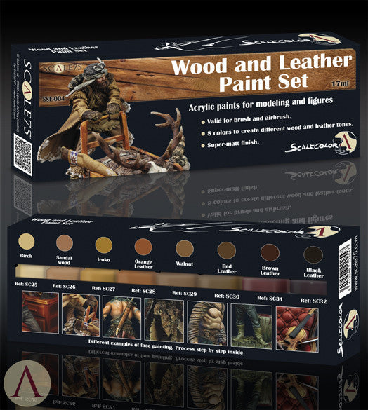 Scale75: Wood And Leather Paint Set