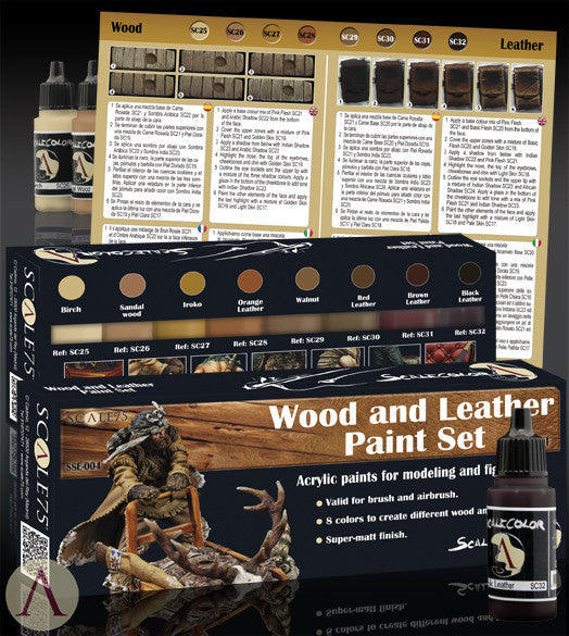 Scale75: Wood And Leather Paint Set