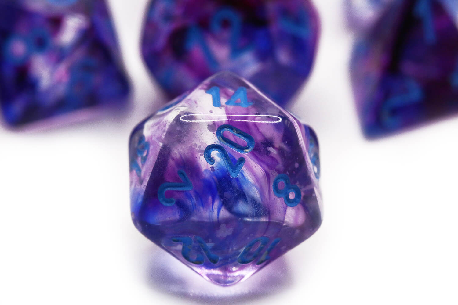 Chessex Mini Dice (Nebula Luminary Nocturnal/Blue) | 10mm TTRPG Dice Set CHX20557