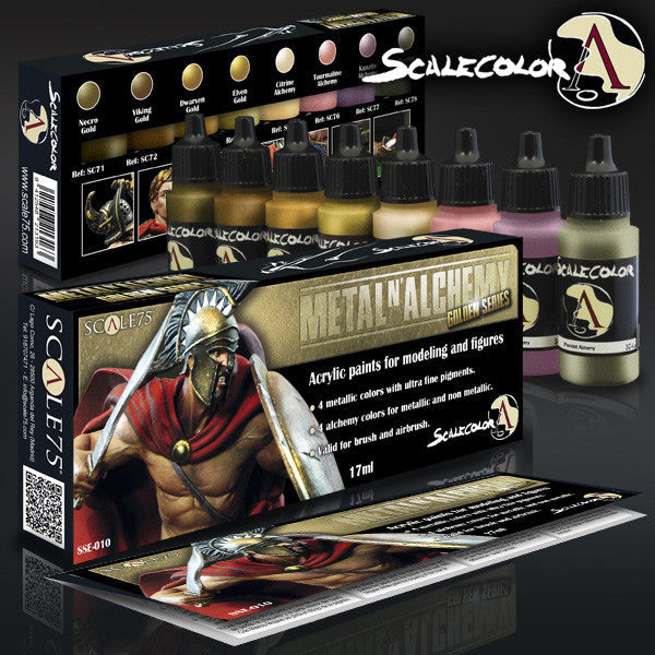 Scale75: Metal 'N' Alchemy Golden Paint Set