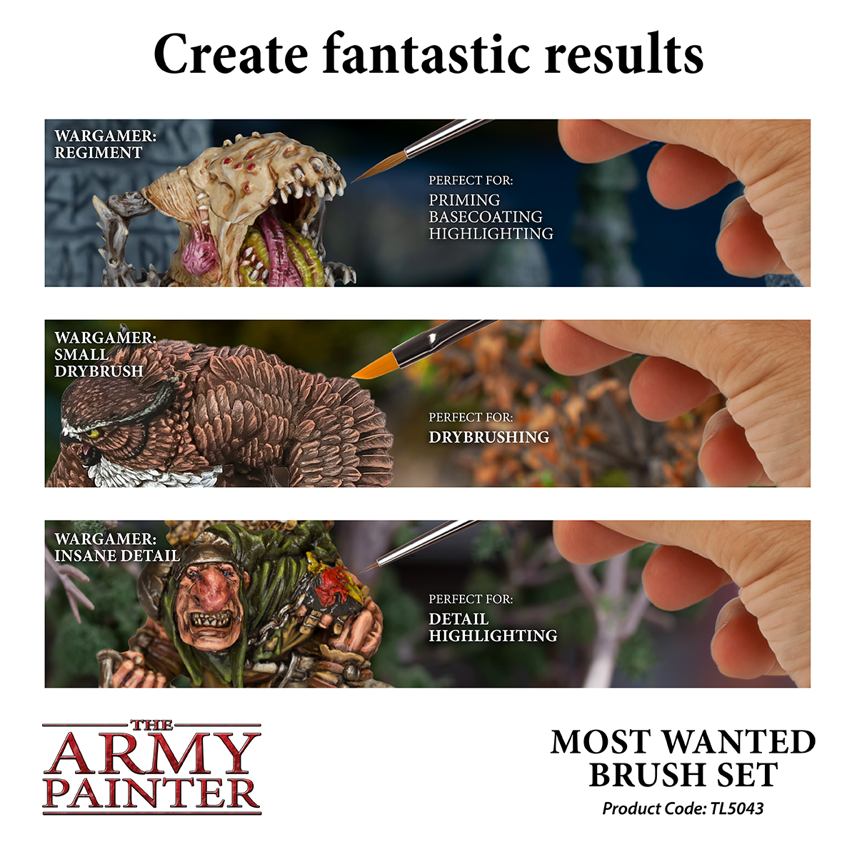 The Army Painter: Most Wanted Brush set