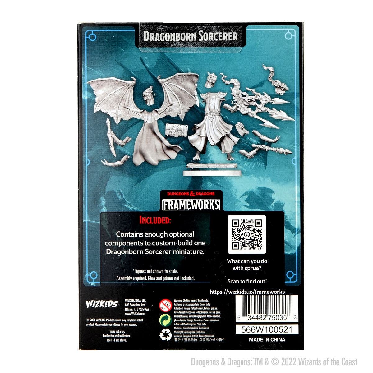 D&D Frameworks: Dragonborn Sorcerer Female - Unpainted and Unassembled