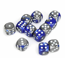 Chessex Dice: Gemini Blue-Steel / White 36D6
