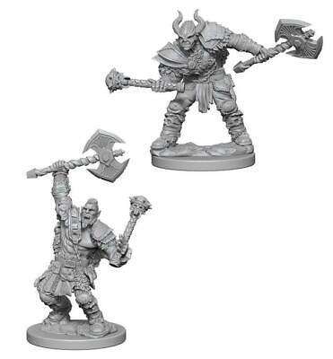 Pathfinder Deep Cuts Unpainted Miniatures: Half-Orc Male Barbarian