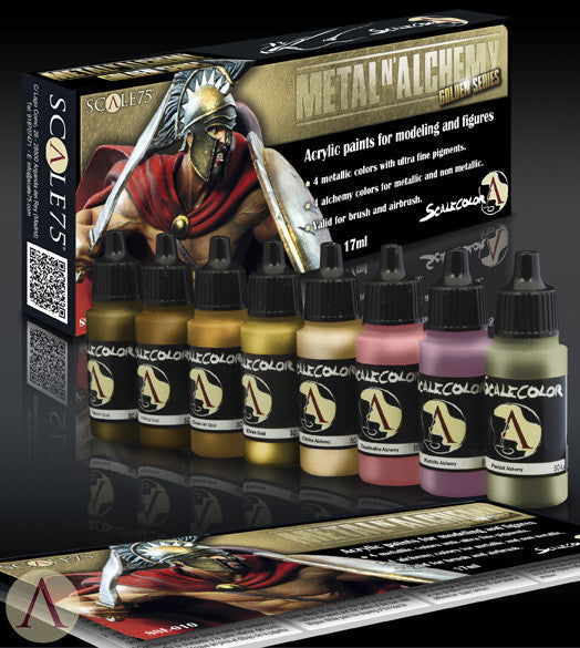 Scale75: Metal 'N' Alchemy Golden Paint Set