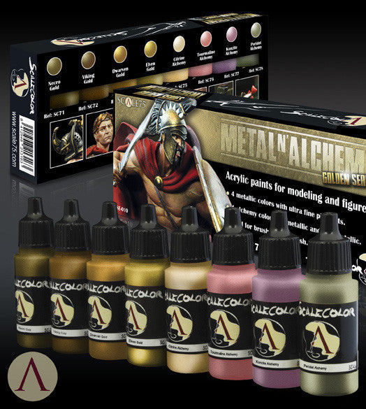 Scale75: Metal 'N' Alchemy Golden Paint Set