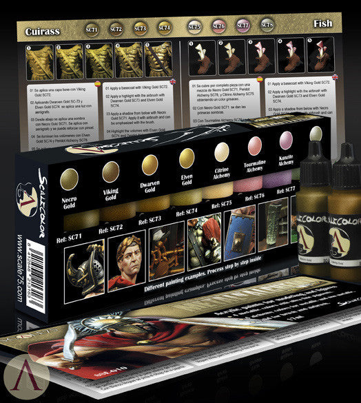 Scale75: Metal 'N' Alchemy Golden Paint Set