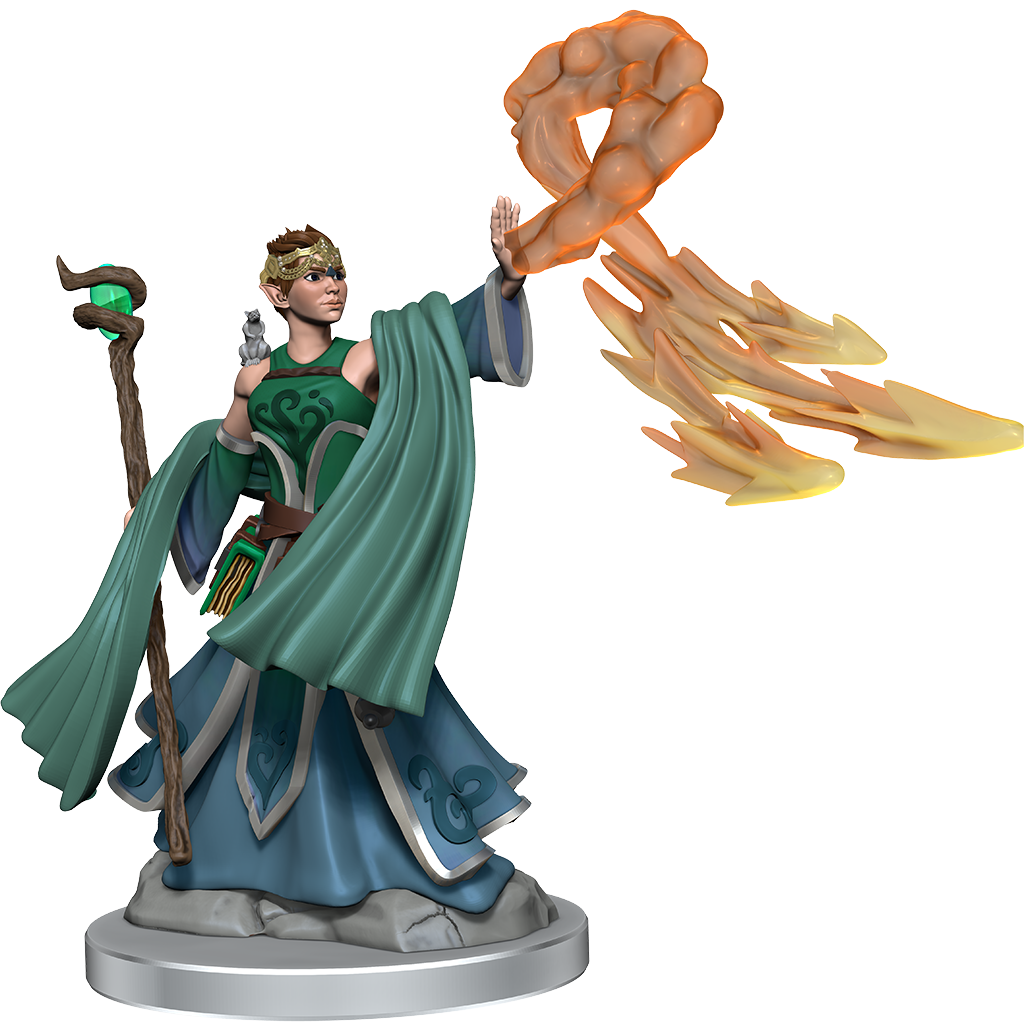 D&D Frameworks: Elf Wizard Female - Unpainted and Unassembled