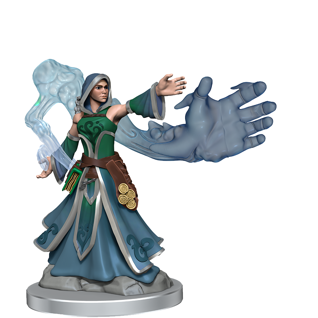 D&D Frameworks: Elf Wizard Female - Unpainted and Unassembled