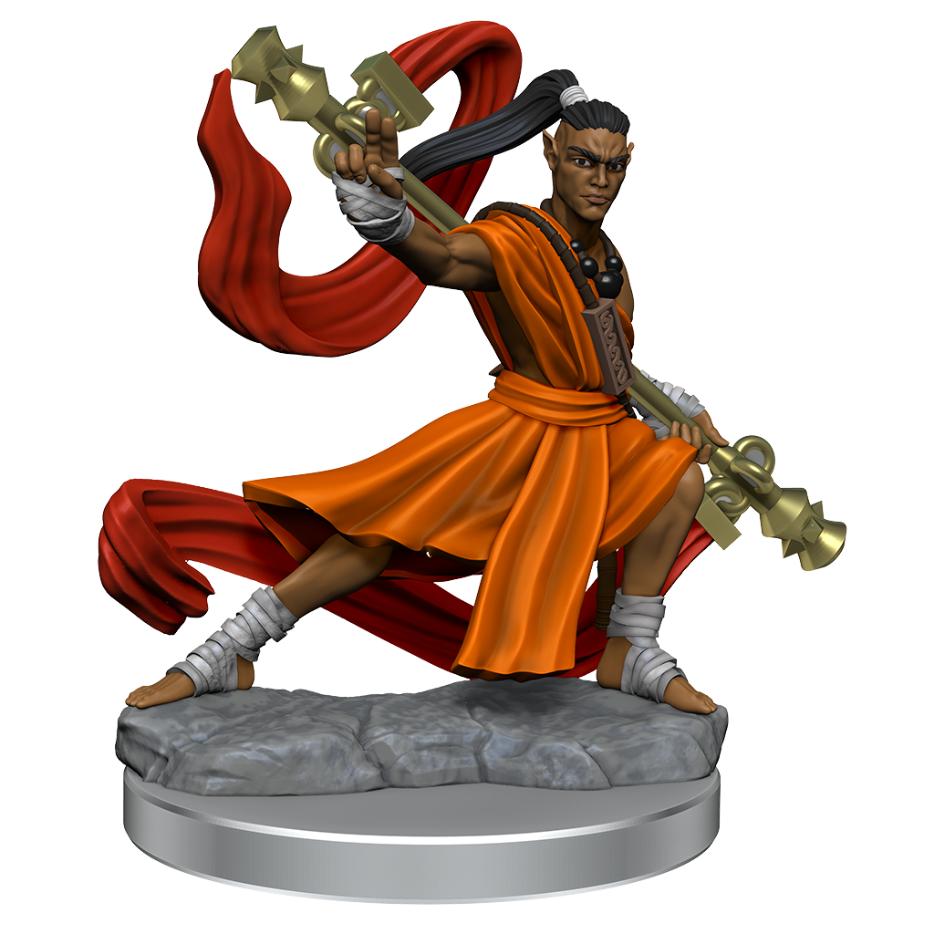 D&D Frameworks: Elf Monk Male - Unpainted and Unassembled