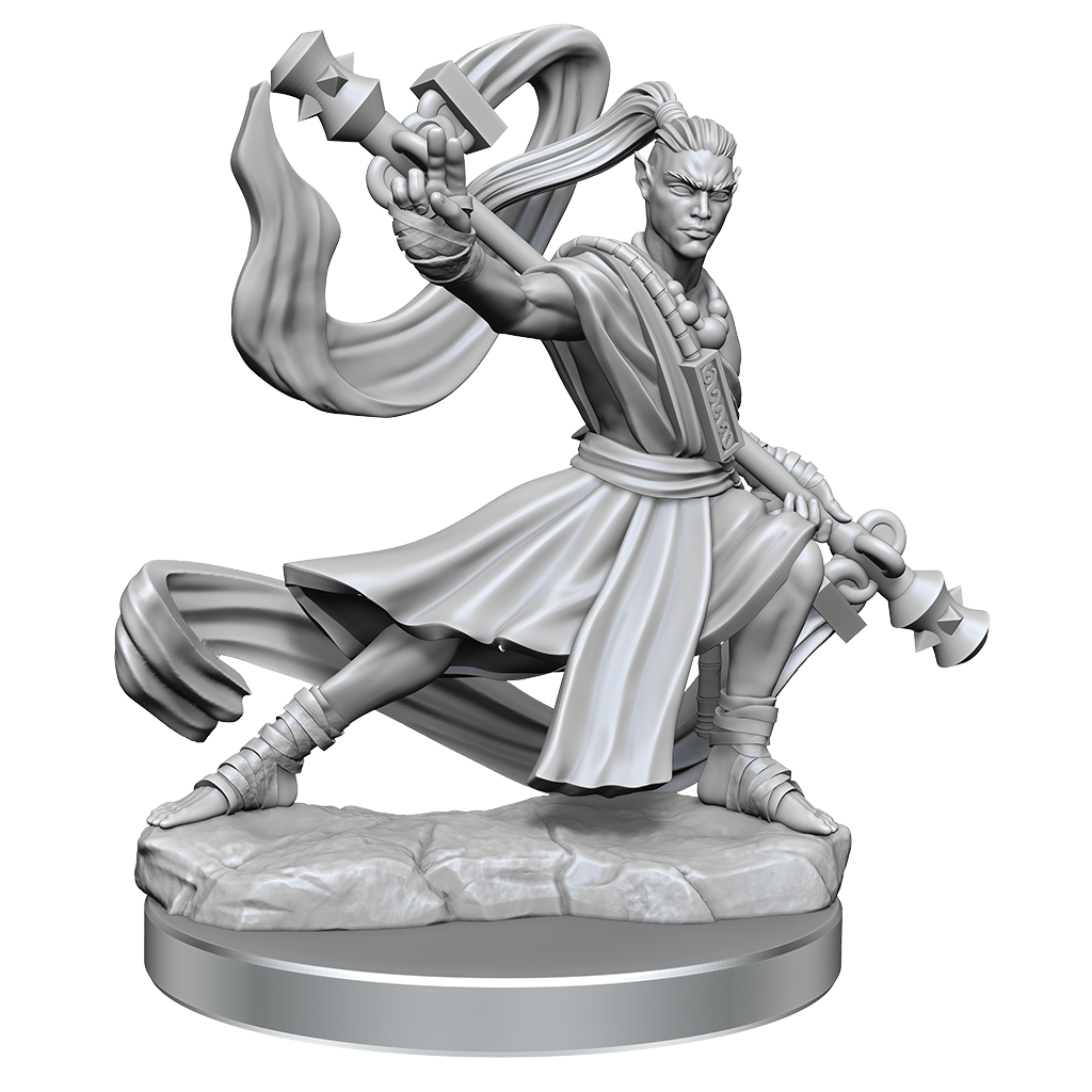 D&D Frameworks: Elf Monk Male - Unpainted and Unassembled