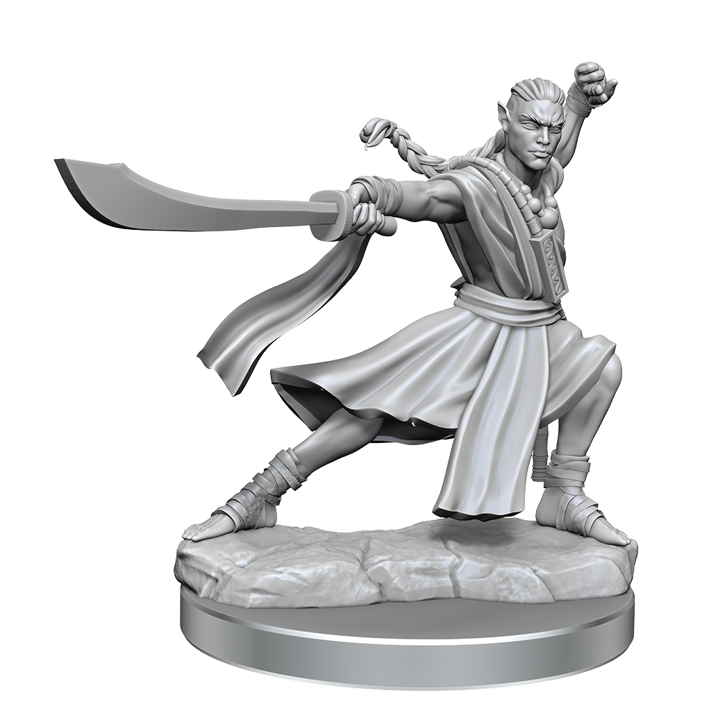 D&D Frameworks: Elf Monk Male - Unpainted and Unassembled