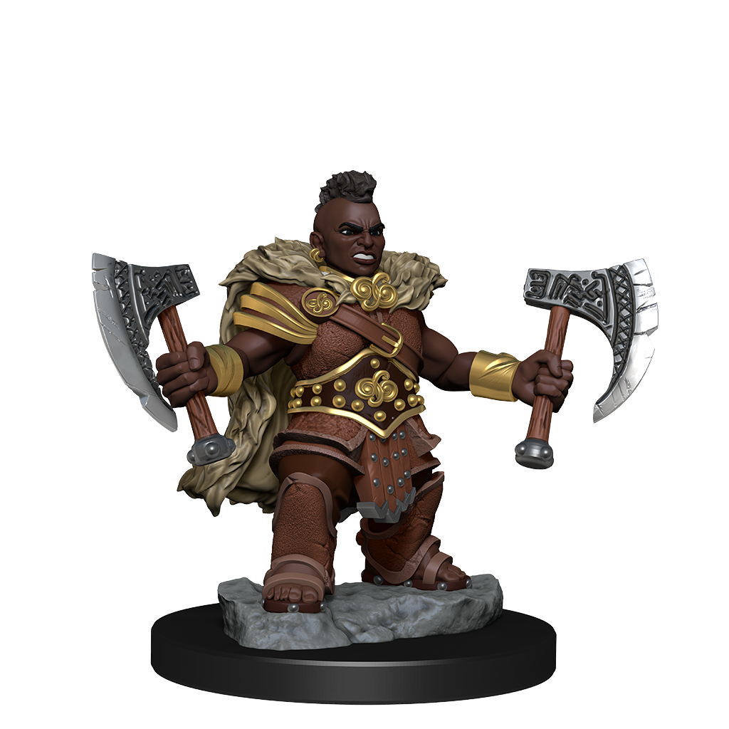 D&D Frameworks: Dwarf Barbarian Female - Unpainted and Unassembled