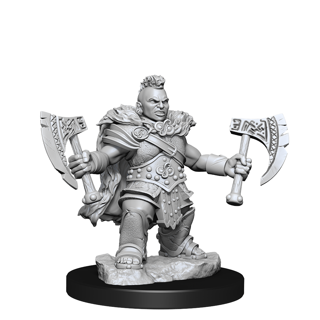 D&D Frameworks: Dwarf Barbarian Female - Unpainted and Unassembled