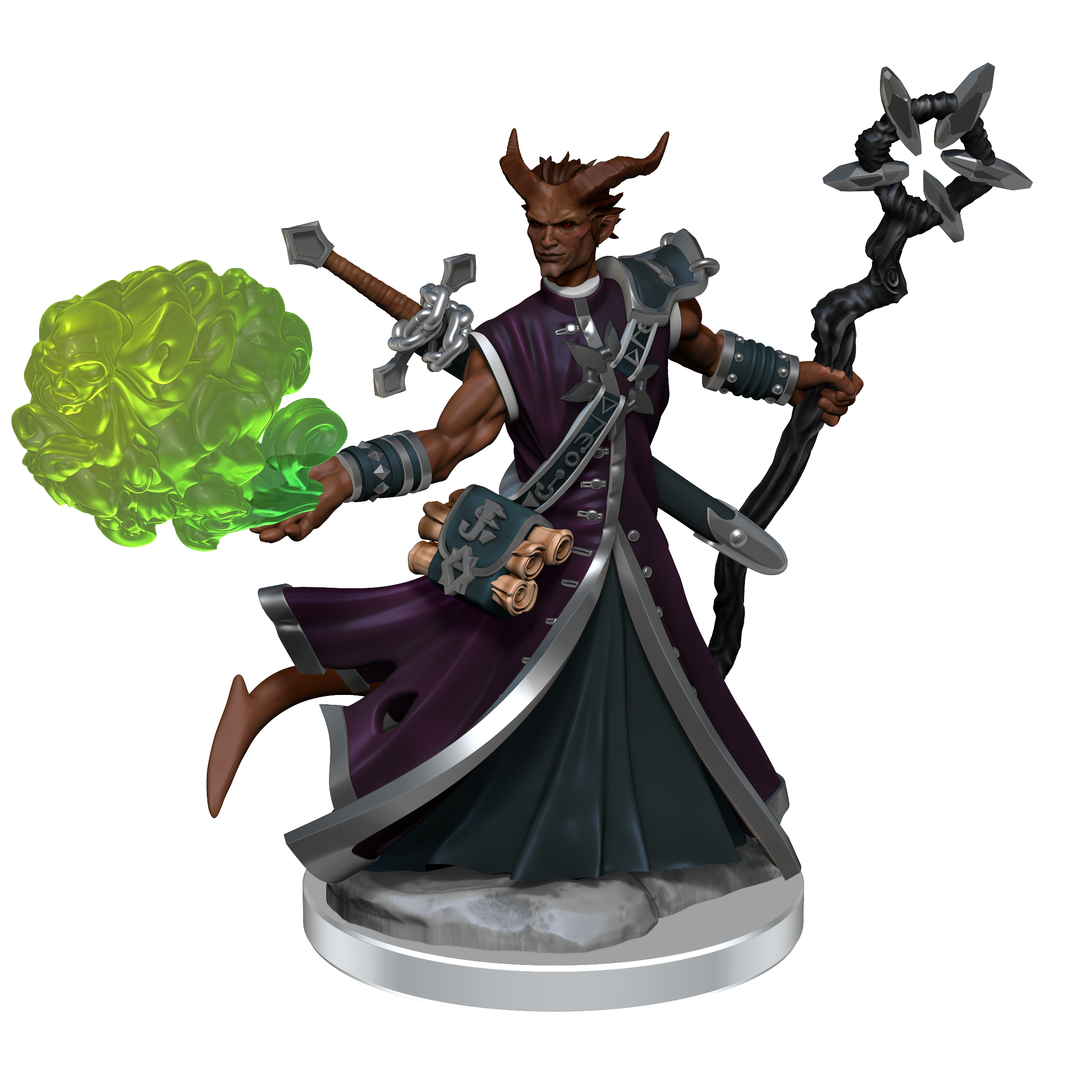 D&D Frameworks: Tiefling Warlock Male - Unpainted and Unassembled