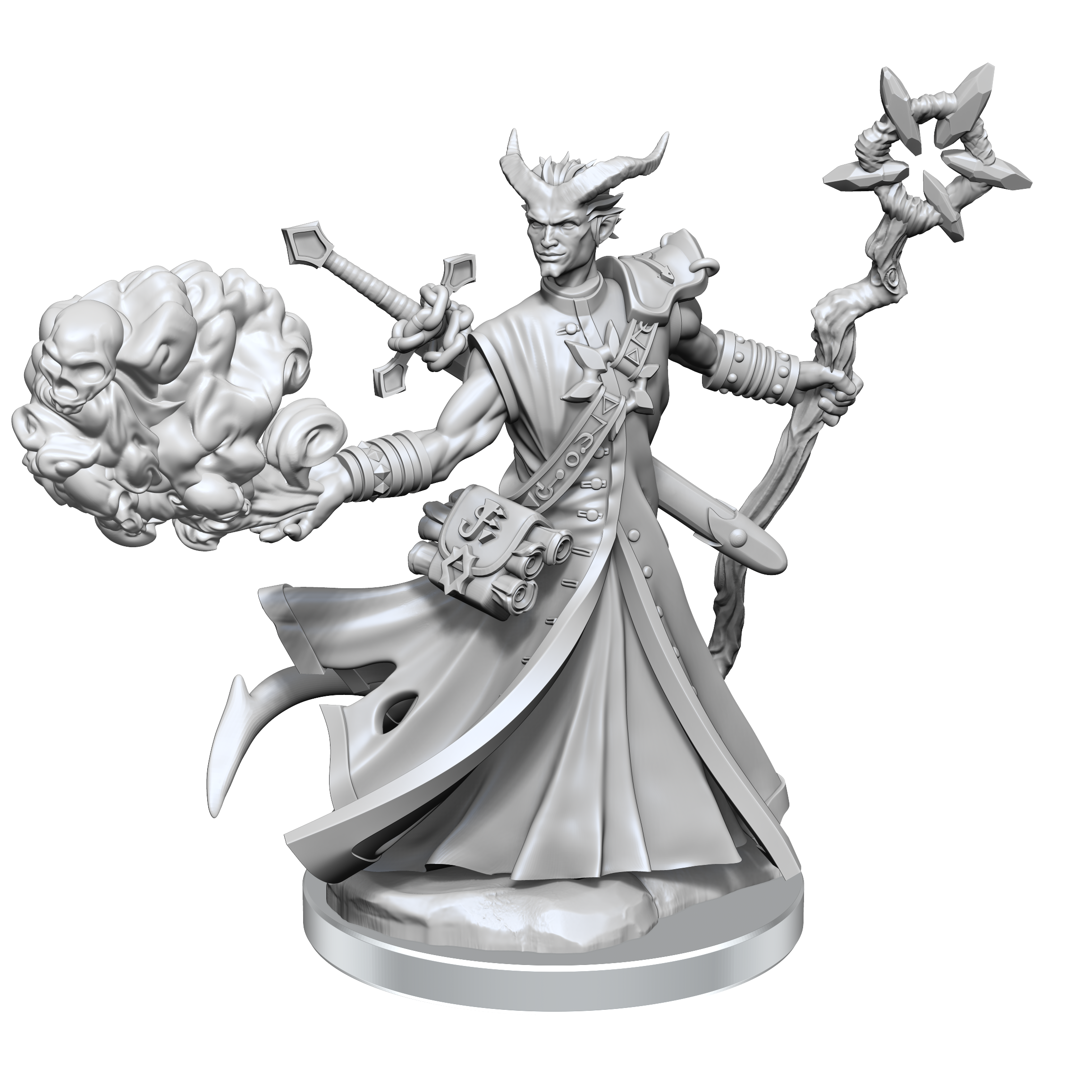 D&D Frameworks: Tiefling Warlock Male - Unpainted and Unassembled