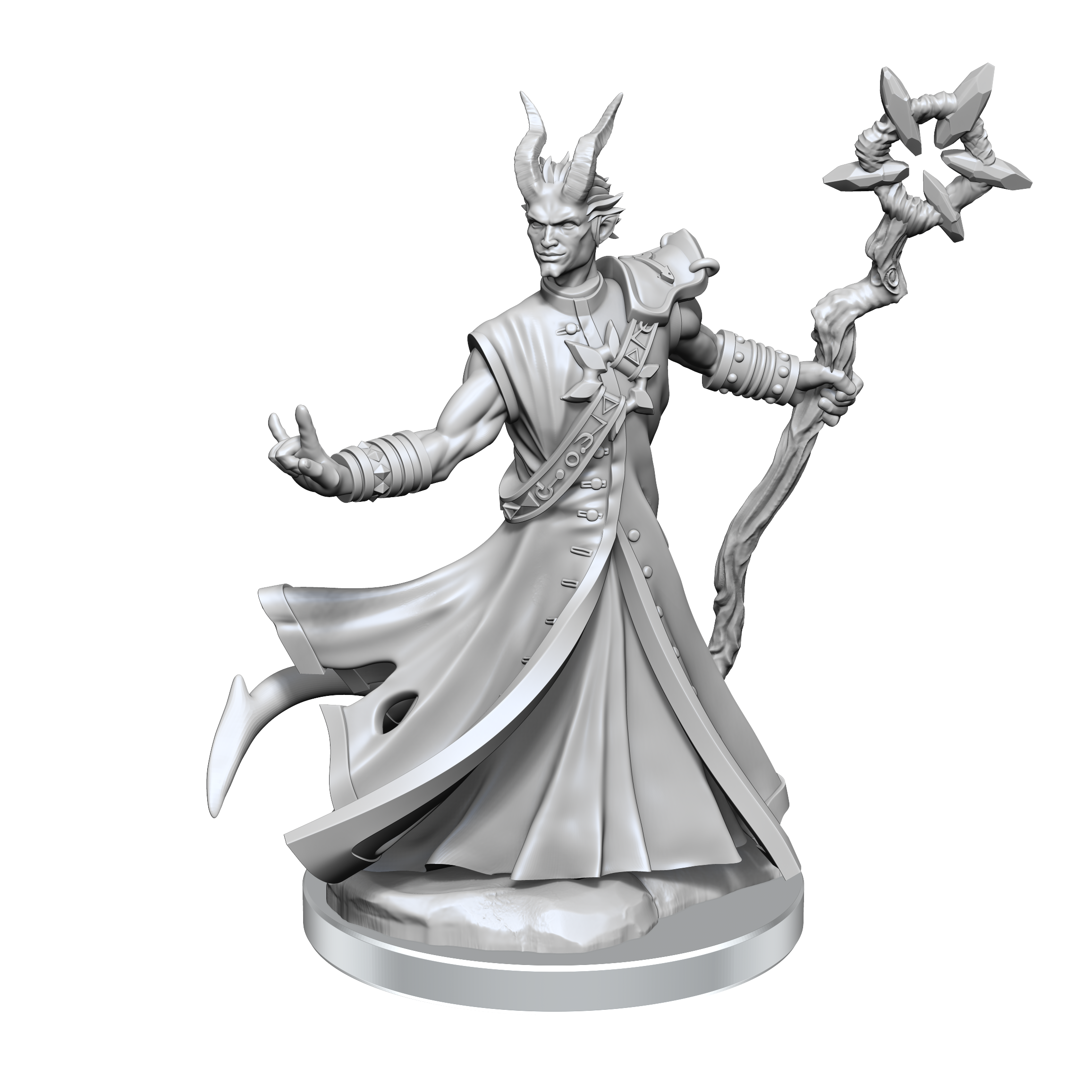D&D Frameworks: Tiefling Warlock Male - Unpainted and Unassembled
