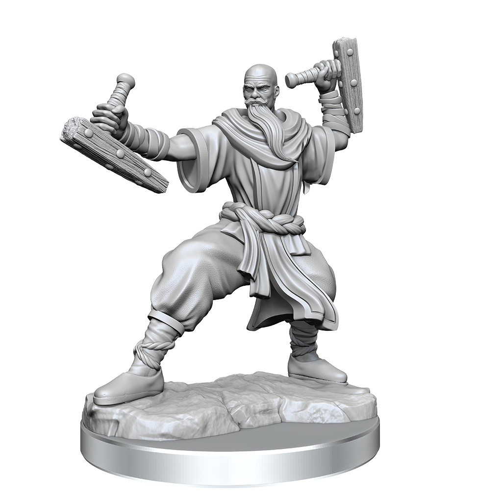 D&D Frameworks: Human Monk Male - Unpainted and Unassembled